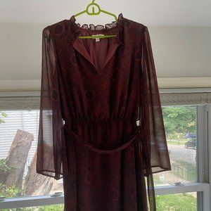 Boho Long Sleeve Fit and Flare dress